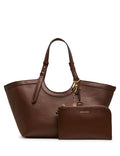 Anne Klein Walnut/Walnut East West Tote Bag with Charms
