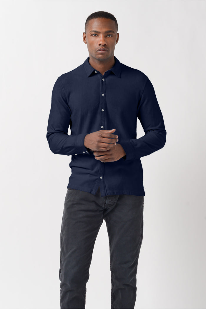 Easton Shirt Solid - Navy