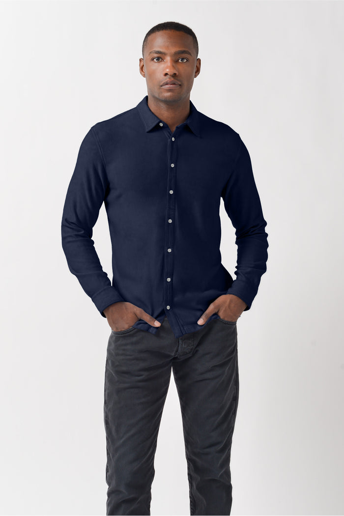 Easton Shirt Solid - Navy