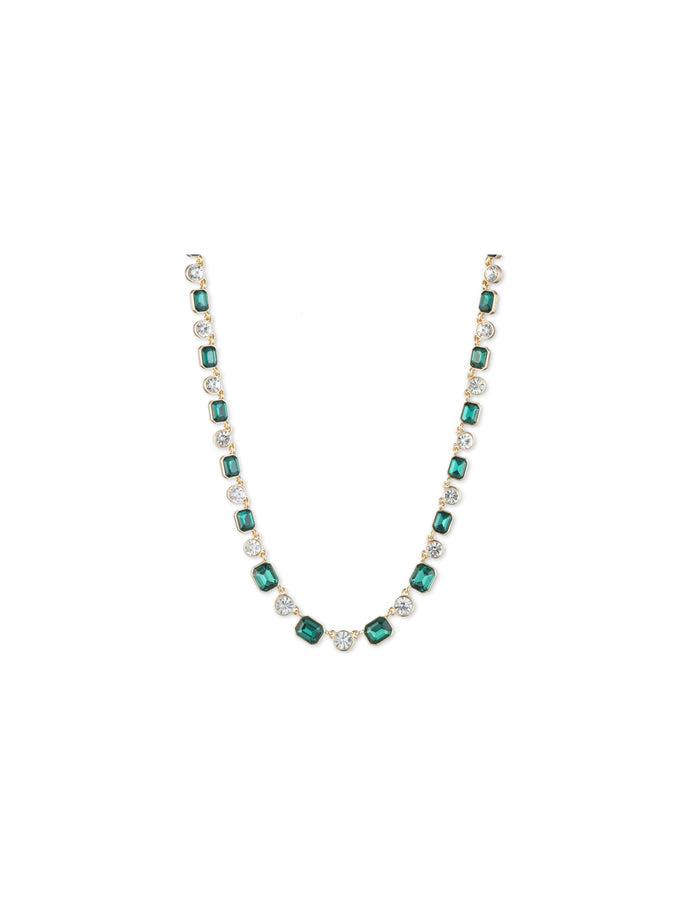 Anne Klein Gold Tone Emerald Collar Necklace