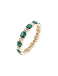 Anne Klein Gold Tone Emerald Stretch Bracelet