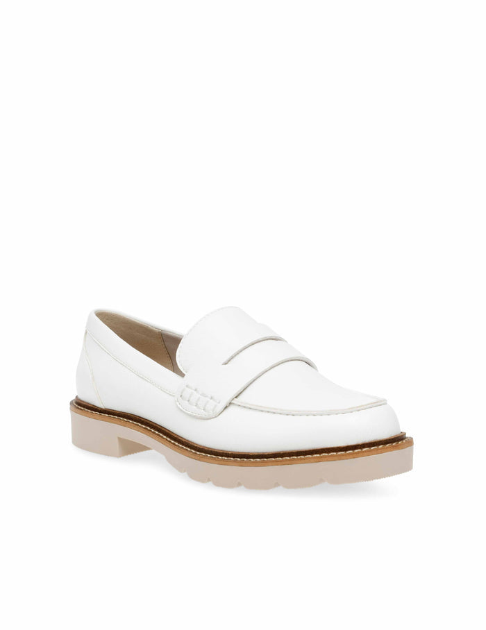 Anne Klein White Emmylou Loafer
