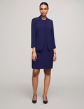 Anne Klein Navy Executive Collection 2-Pc. Blazer and Dress Set