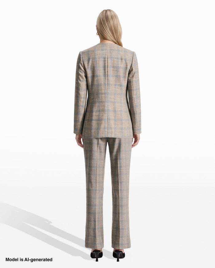 Anne Klein Faux Double-Breasted Jacket with Flap Pockets