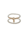 Anne Klein Gold-Tone Faux Pearl Stretch Bracelet Set