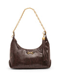 Anne Klein Espresso Multi/Espresso Faux Snake Curved Shoulder Bag