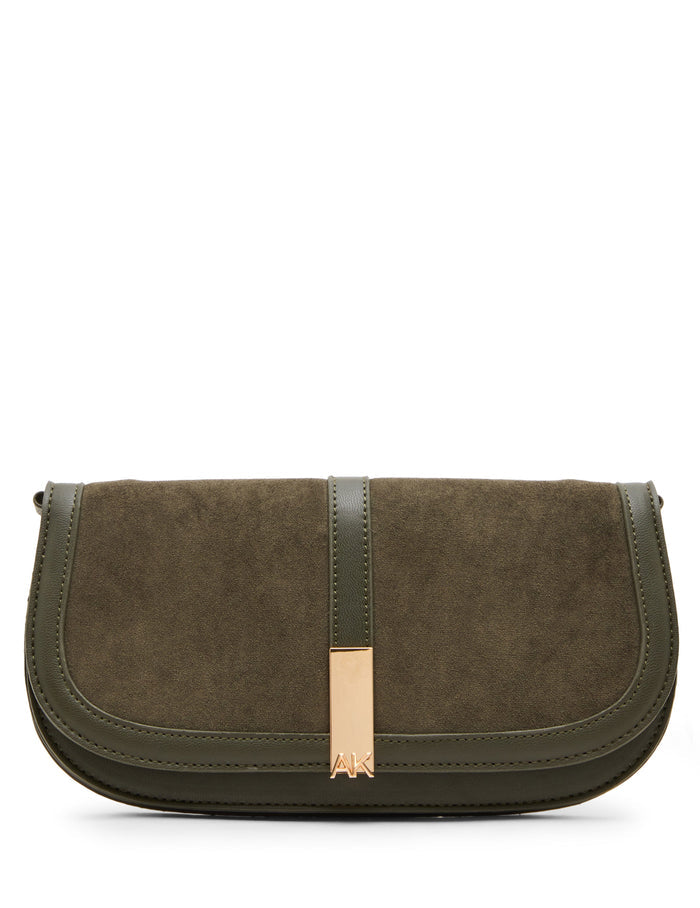 Anne Klein Caper/Caper Faux Suede Convertible Clutch