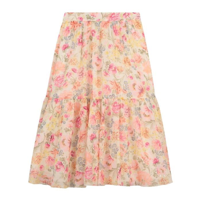Floral Print Long Skirt
