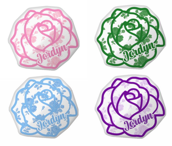 Floral Rose Custom Pillow
