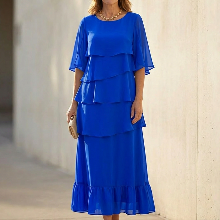 Florelle Elegant Layered Ruffle Dress