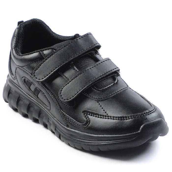 Force 10 Black Velcro Uniform School Shoes For Kids 9906-02T-V By Liberty