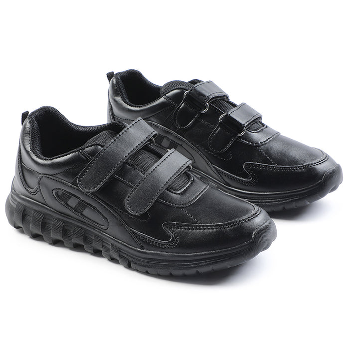 Force 10 Black Velcro Uniform School Shoes For Kids 9906-02T-V By Liberty