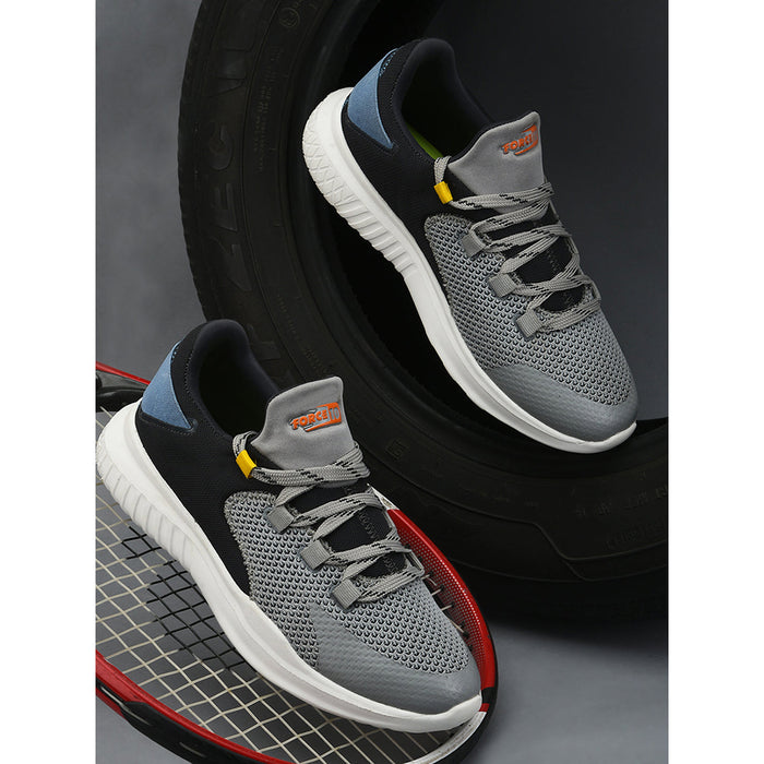 Force 1 Sports Walking Shoes For Men (L.Grey) KARTER By Liberty