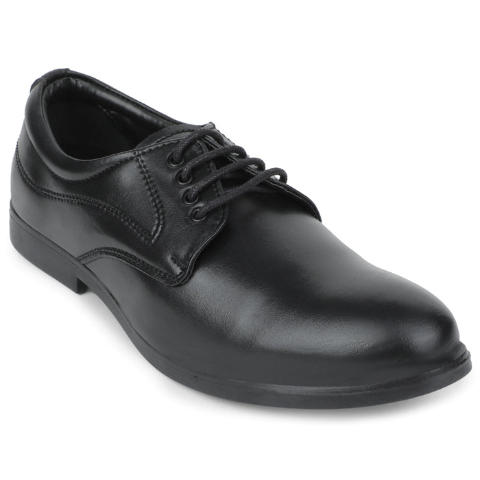 Fortune Black Formal Lacing Derby Shoes For Men MAJESTIC-1 By Liberty