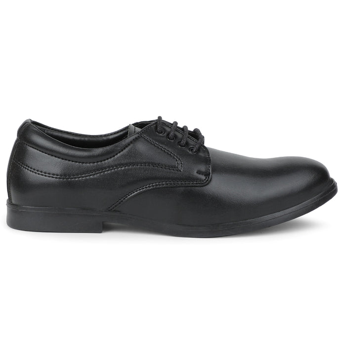 Fortune Black Formal Lacing Derby Shoes For Men MAJESTIC-1 By Liberty