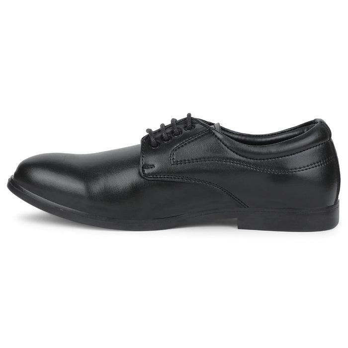 Fortune Black Formal Lacing Derby Shoes For Men MAJESTIC-1 By Liberty