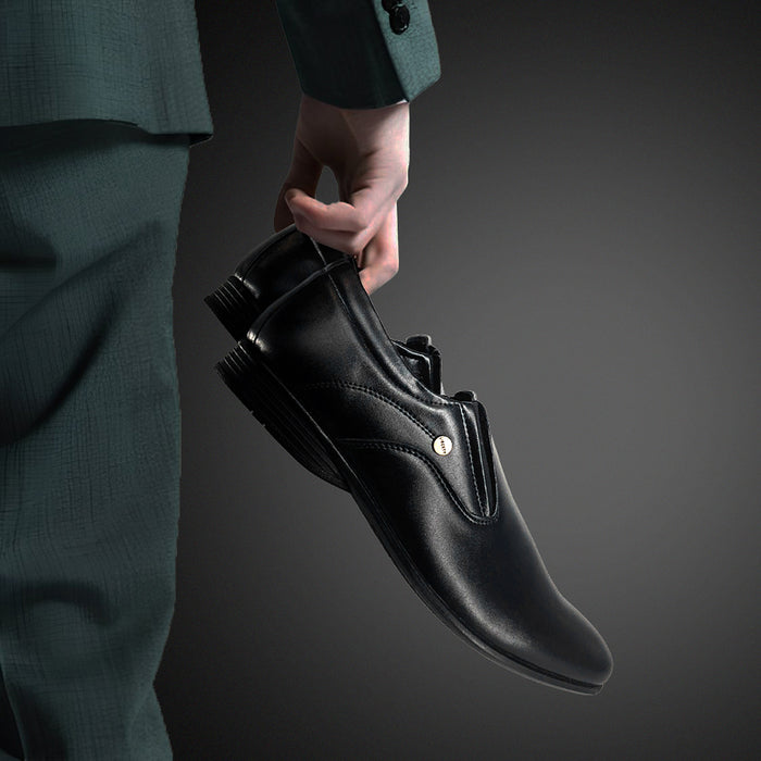 Fortune (Black) Formal Slip on Shoes For Men Robert-1 By Liberty