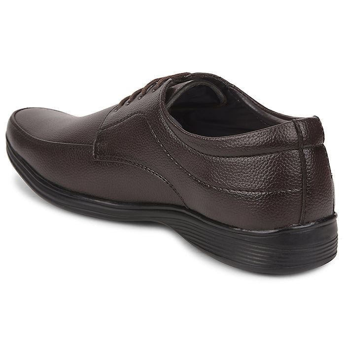 Fortune Brown Formal Lacing Derby Shoes For Men R573-05 By Liberty