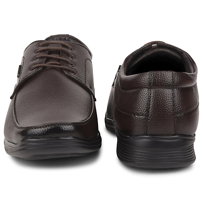 Fortune Brown Formal Lacing Derby Shoes For Men R573-05 By Liberty