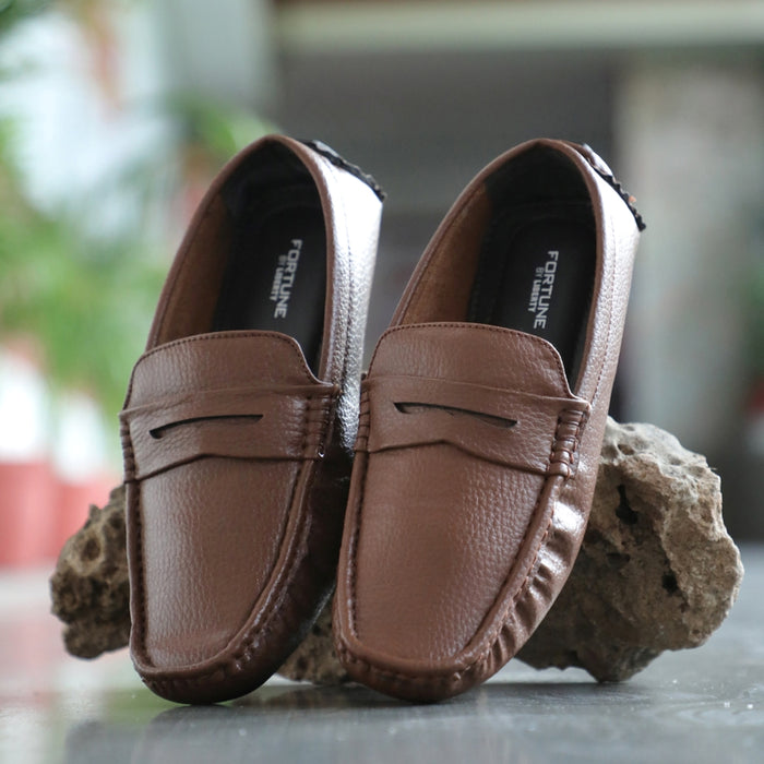 Fortune Brown Formal Loafers For Men CLASSIK-2E By Liberty