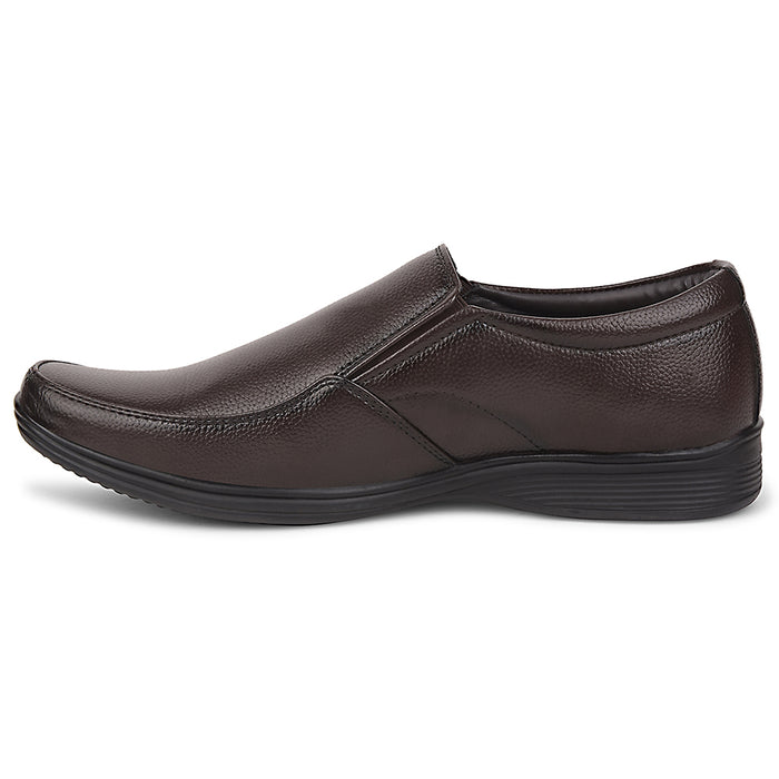 Fortune Brown Formal Non Lacing Moccasin Shoes For Men R573-06 By Liberty