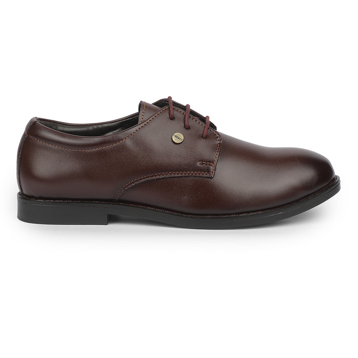Fortune STRZ060E Tan Formal Lacing Derby Shoes for Men by Liberty