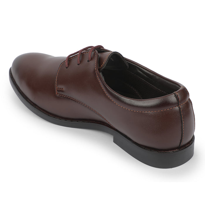Fortune STRZ060E Tan Formal Lacing Derby Shoes for Men by Liberty