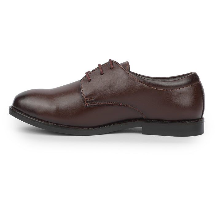 Fortune STRZ060E Tan Formal Lacing Derby Shoes for Men by Liberty