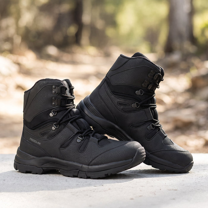 Freedom By Liberty Mens SHIKHAR-4 Casual Lacing Black Trekking Boots