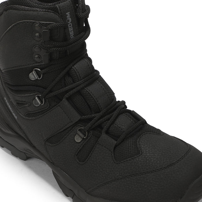 Freedom By Liberty Mens SHIKHAR-4 Casual Lacing Black Trekking Boots