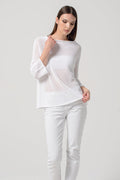 Fresh Cotton Openwork Jumper - White