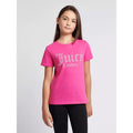 Fuchsia Pink Diamante Logo T-Shirt