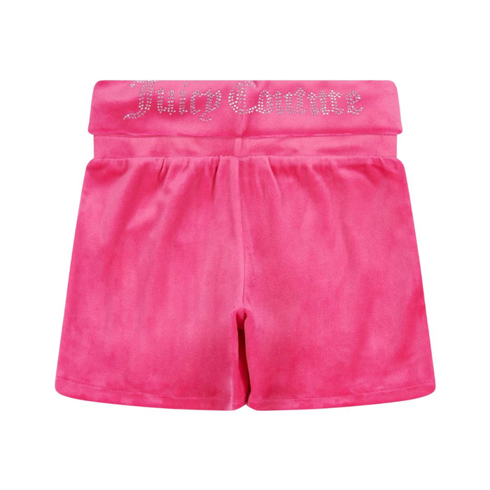 Fuchsia Pink Fold Over Waist Shorts