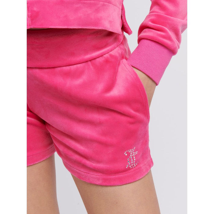 Fuchsia Pink Fold Over Waist Shorts