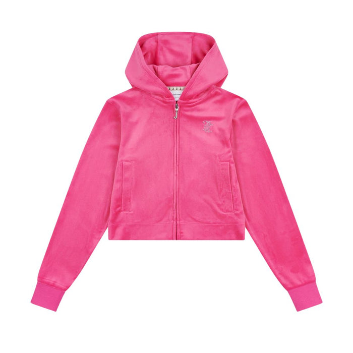 Fuchsia Pink Fold Over Waist Tracksuit
