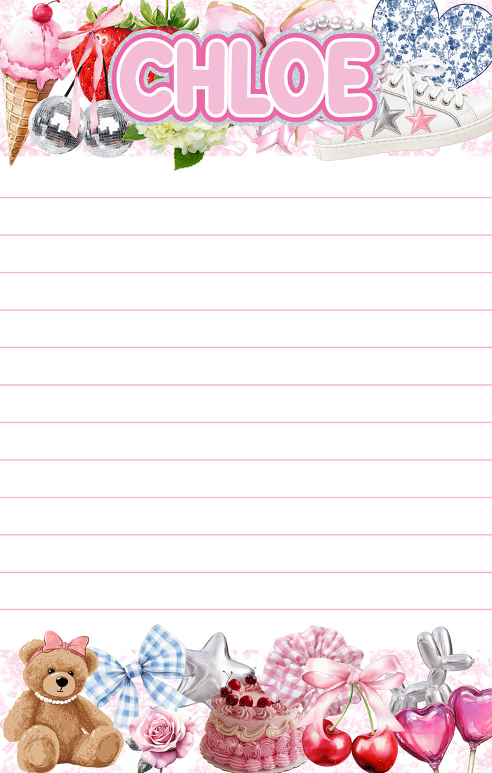 Fun & Fancy Collage Personalized Lined Notepad
