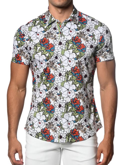 Garden Print Short Sleeve Shirt