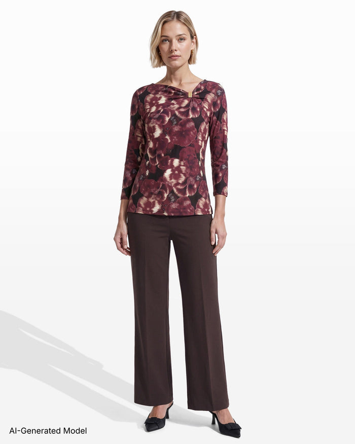 Anne Klein Gathered Twist Top