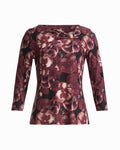 Anne Klein ANNE BLACK MULTI Gathered Twist Top