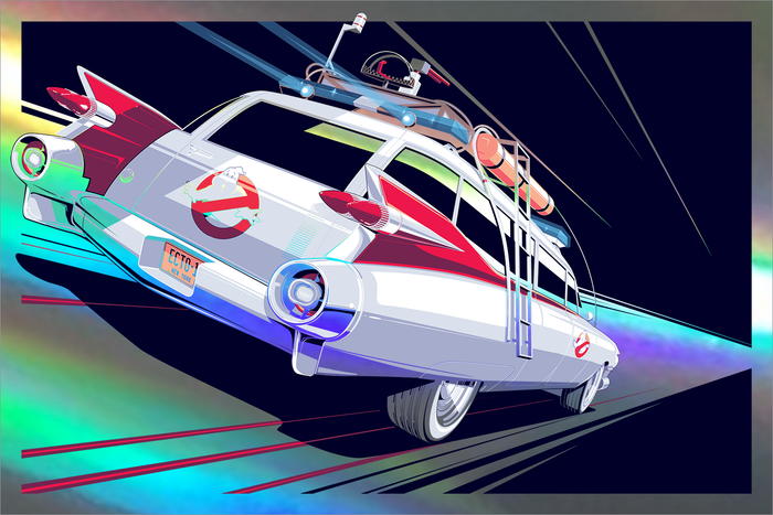 Ghostbusters (Foil Variant) by Craig Drake, 36" x 24" Screen Print