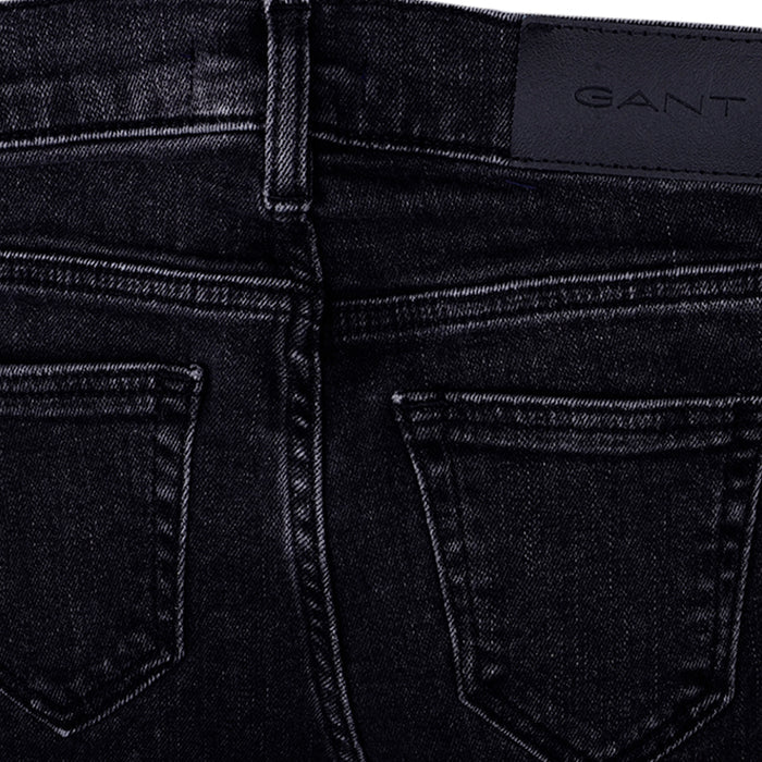 Girls Black Raw Skinny Jeans