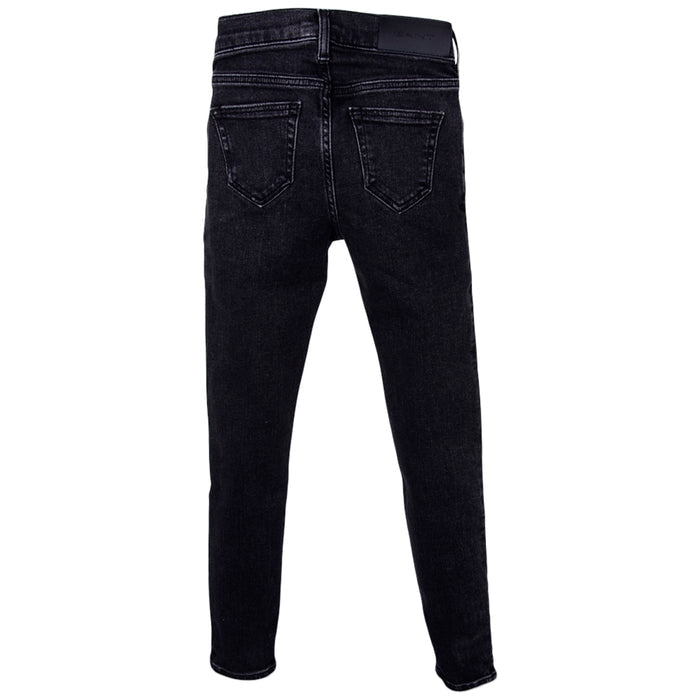 Girls Black Raw Skinny Jeans