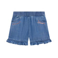 Girls Blue Chambray Shorts