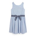 Girls Blue Oxford Dress