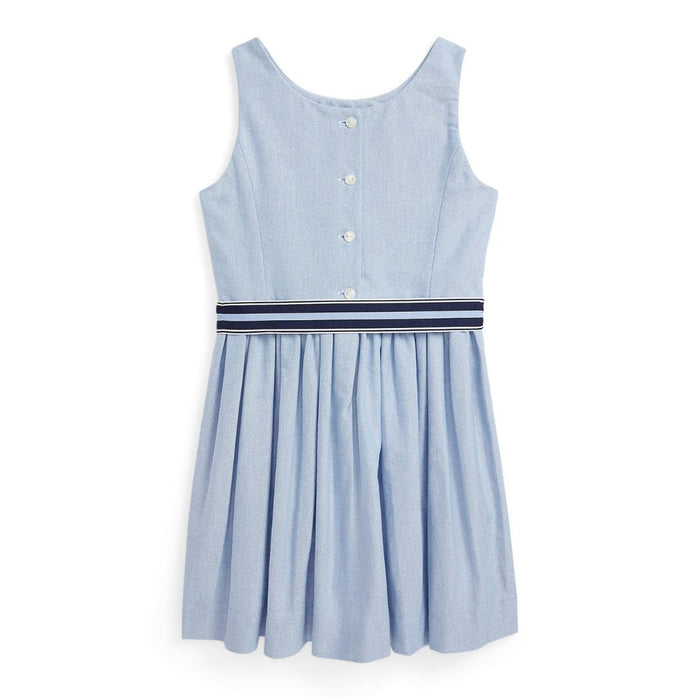 Girls Blue Oxford Dress