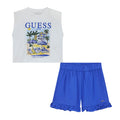 Girls Blue & White Short Set