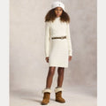 Girls Cream Cable Knit Dress
