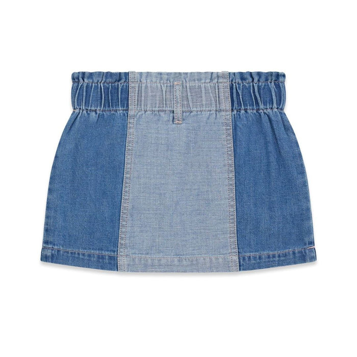 Girls Denim Glitter Appliqué Skirt