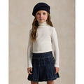 Girls Ivory Roll Neck
