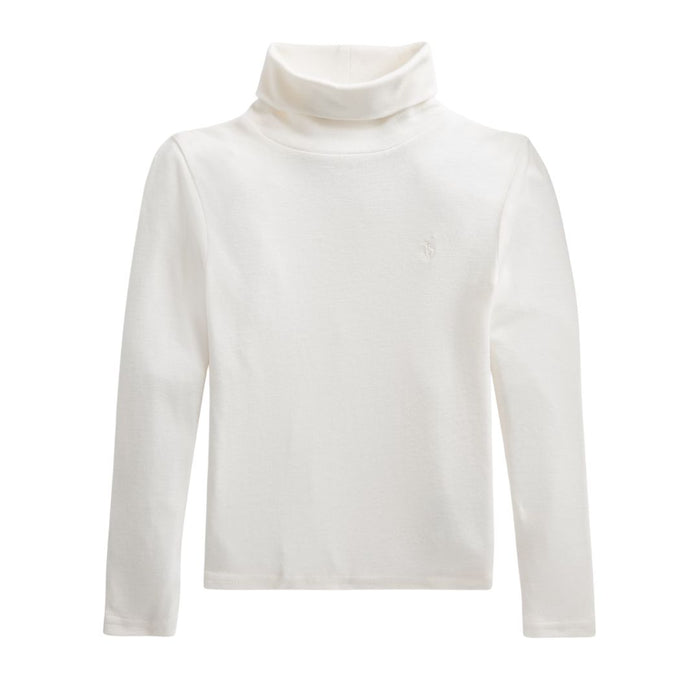 Girls Ivory Roll Neck